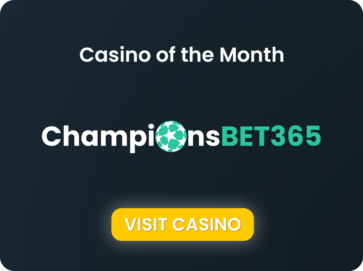 Championsbet365 Casino of the Month
