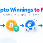 Crypto casino winnings converted from Bitcoin and USDT into euros, dollars and pounds before being withdrawn to a bank account.